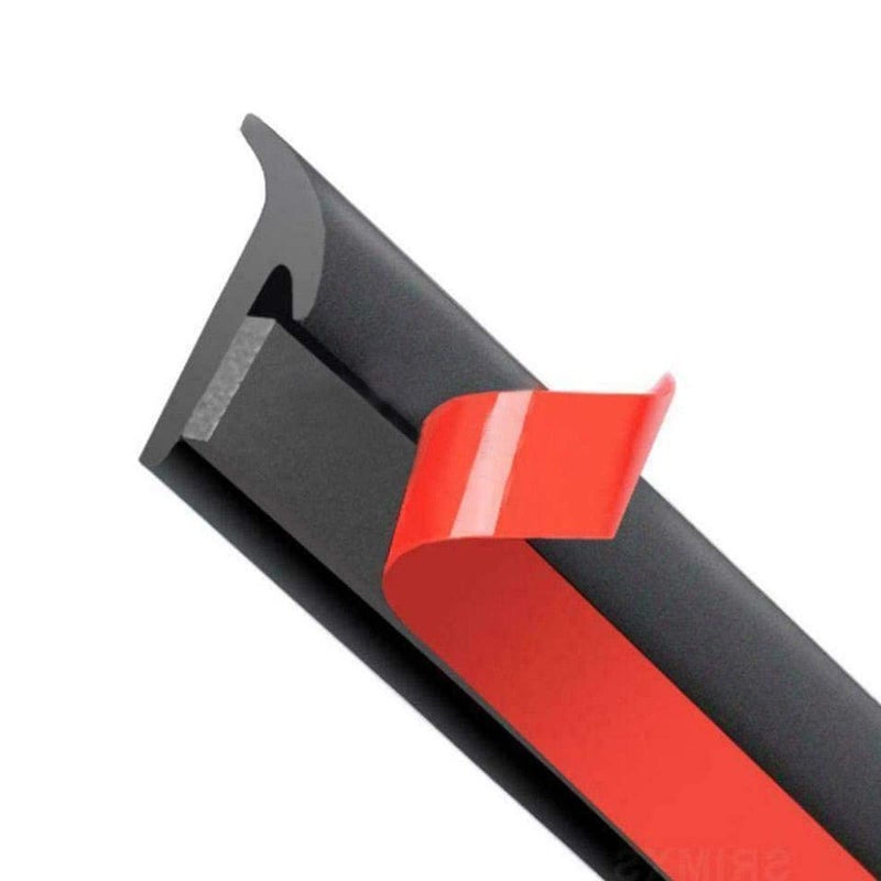 Miytsya 1 PC Automotive Windshield Rubber Seal, 5M/16.5Ft Car Black Windshield Edge Moulding Sealing Strip Soundproof T-Type Rubber Edge Protector Trim (8x10MM) - Image 1